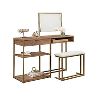 Sauder International Lux Vanity Table, Sindoori Mango finish