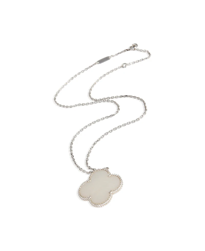 Pre-Owned Van Cleef & Arpels White Gold Mother Of Pearl Magic Alhambra Pendant