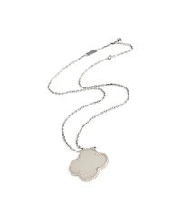 Pre-Owned Van Cleef & Arpels White Gold Mother Of Pearl Magic Alhambra Pendant