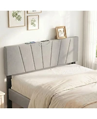 Slickblue Modern Geometric Bed Headboard Upholstered Design for Bedroom Wall Decor
