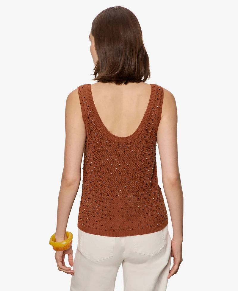 Sanctuary Women's Dune Studded Scoop Neck Sweater
