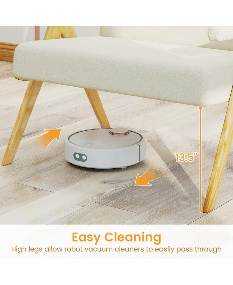 Gouun Sherpa Fabric Loveseat Sofa with Ergonomic Slanted Backrest
