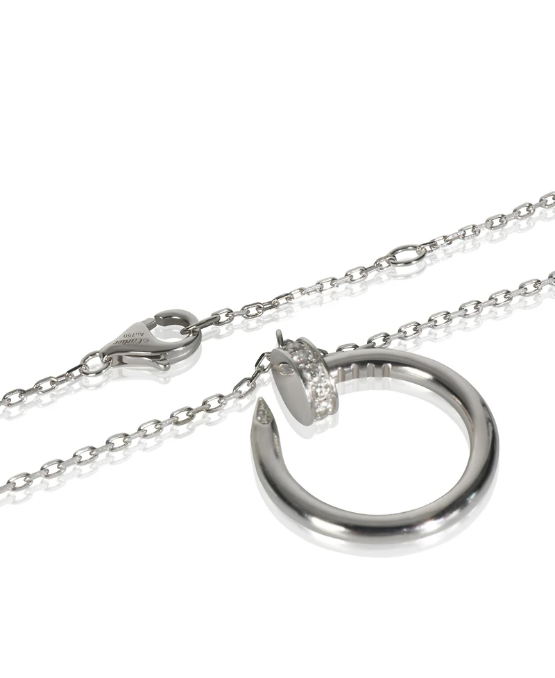 Pre-Owned Cartier White Gold Diamond Juste Un Clou Necklace