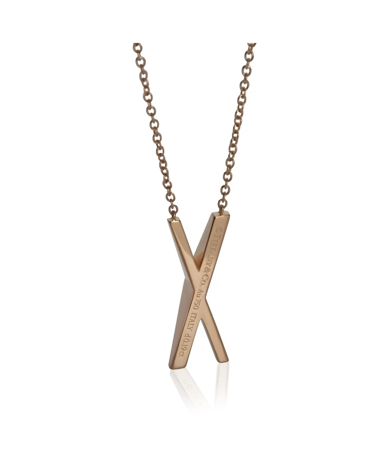 Pre-Owned Tiffany & Co Rose Gold Diamond Atlas X Pendant