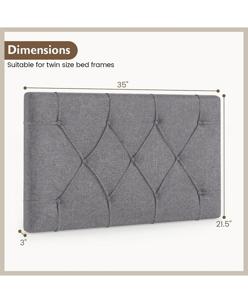Fabric Upholstered Headboard for Bed, Stylish Padded Backrest for Bedroom