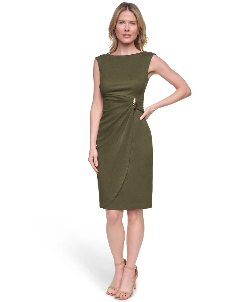 Jessica Howard Women's Crinkle Knit Sheath Dress