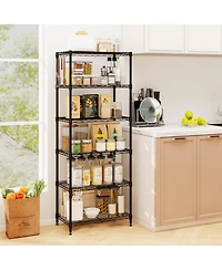 Sugift 6 Tier Metal Storage Shelving Unit with 900 lb Capacity