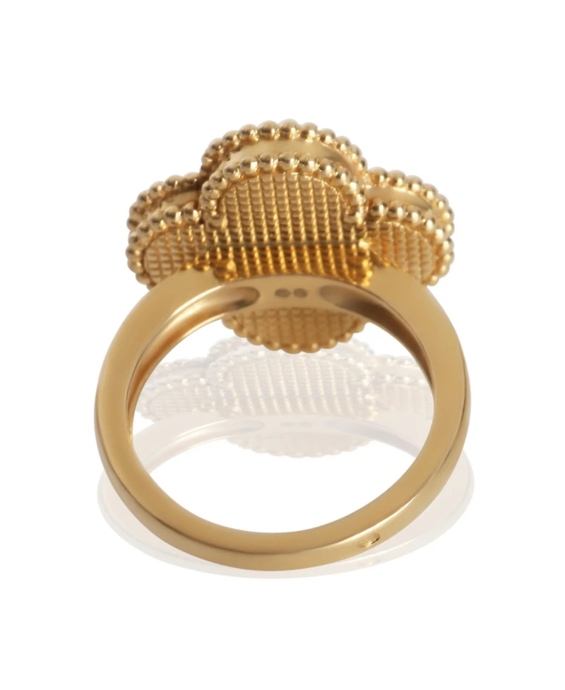 Pre-Owned Van Cleef & Arpels Yellow Gold Malachite Magic Alhambra Ring