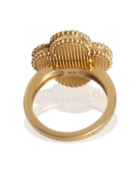 Pre-Owned Van Cleef & Arpels Yellow Gold Malachite Magic Alhambra Ring