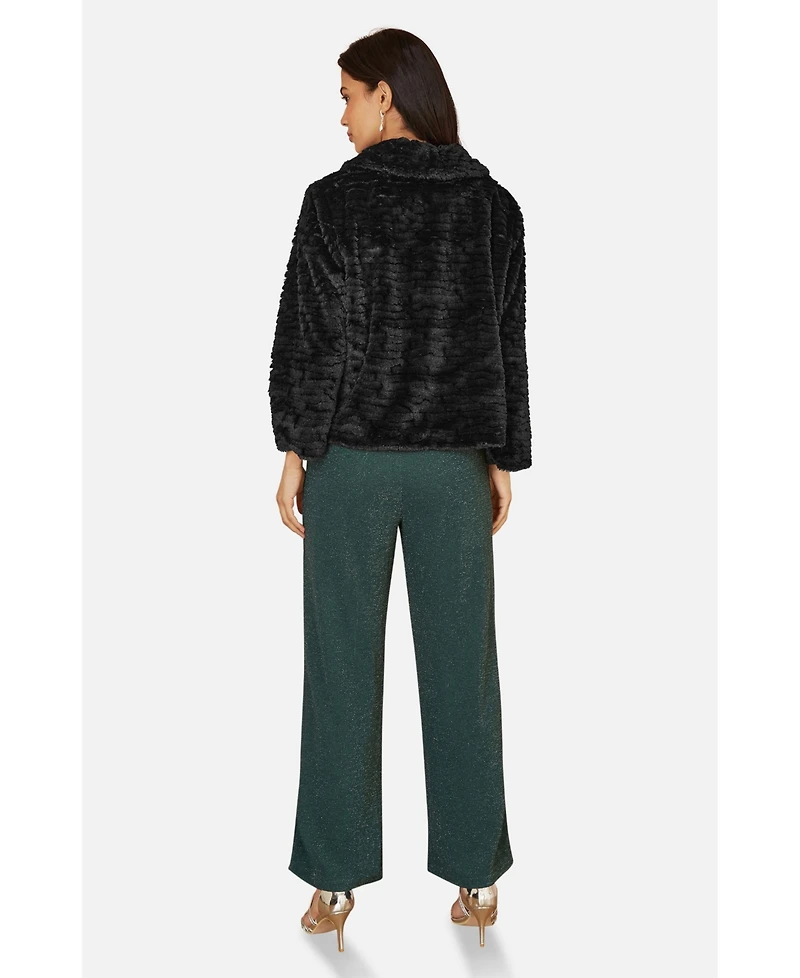 Yumi Women's Faux Fur Short Jacket