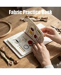 Gnuadz Embroidery Starter Kit 12 Stitches Practice Book Beginners Sewing Set