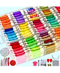 Gnuadz 218pieces Embroidery Floss Bracelet Kit Organizer Box Friendship Craft Tools Beginners 108-color