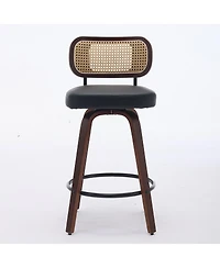 flynama 26" Rattan Counter Height Swivel Bar Stools Set of 2