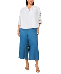 Vince Camuto Plus 3/4-Length-Sleeves V-Neck Blouse