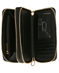 Anne Klein Embossed Double Zip Around Wallet