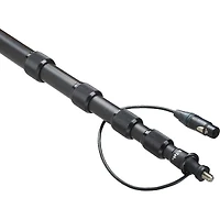 K-Tek 2.7inch to 9. 2inch 5-Section Aluminum Avalon Series Boom Pole with Coiled Cable, Right Angle Fem and Male Xlr, Side Exit