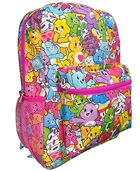 Care Bears All Over Print Nylon Kids School Backpack 16", Colorful and Fun for Girls