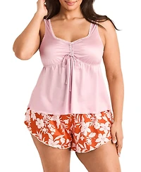 Adore Me Plus Lavern Pajama Tank Top & Shorts Set