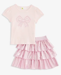 Epic Threads Baby and Toddler Girls' T-Shirt Sparkle Tiered Skort, 2-Piece Set, Macy's Exclusive