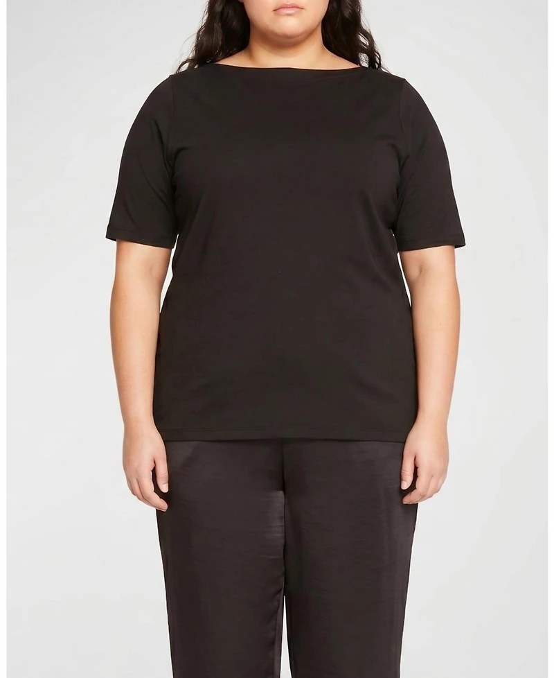 Universal Standard Plus Women's Bella Boatneck Tee