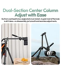 Ulanzi JJ06 GlideGo 5-Section Carbon Fiber Travel Tripod with Ball Head