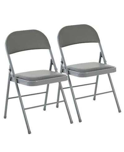 Yiortwo Leather Padded Folding Chair, Portable Indoor Outdoor Seating for Events