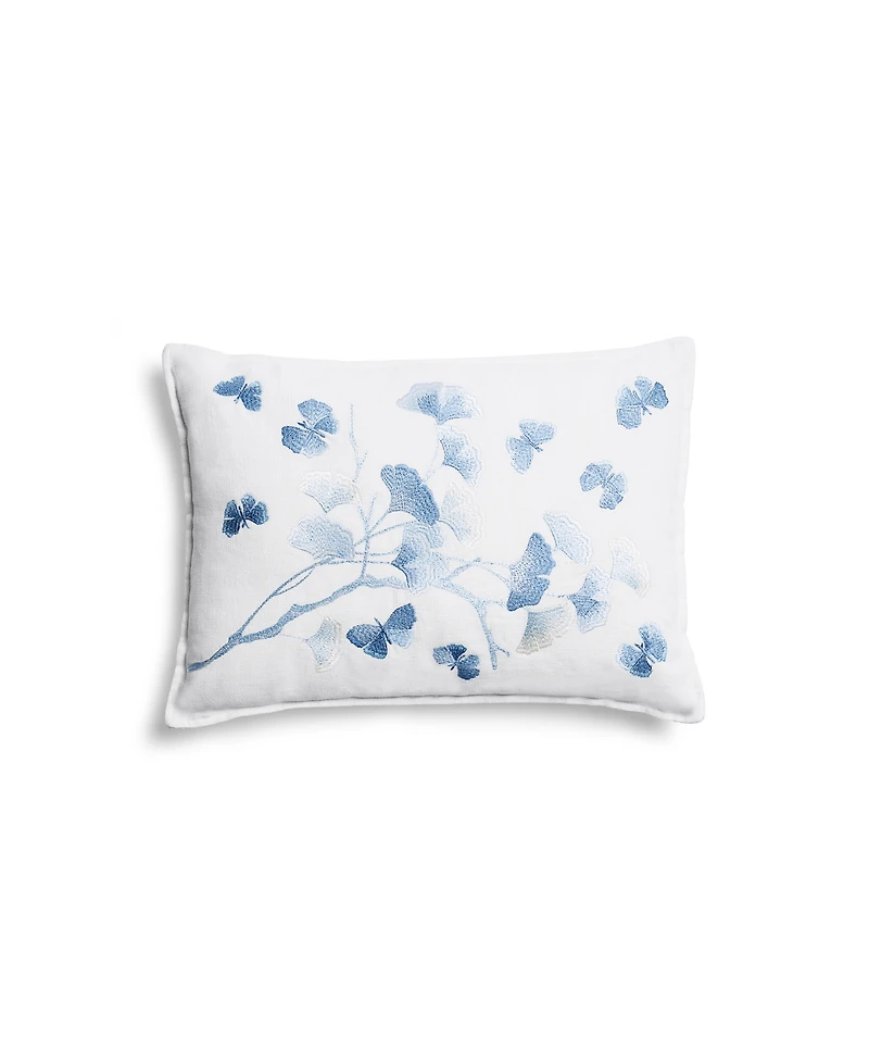 Michael Aram Butterfly Gingko Ombre Embroidered Decorative Pillow, 20" x 14"