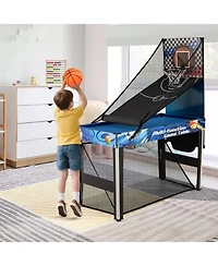 Slickblue Multi Game Table Set 10-in-1 with Table Tennis, Basketball, Soccer and More Indoor Games