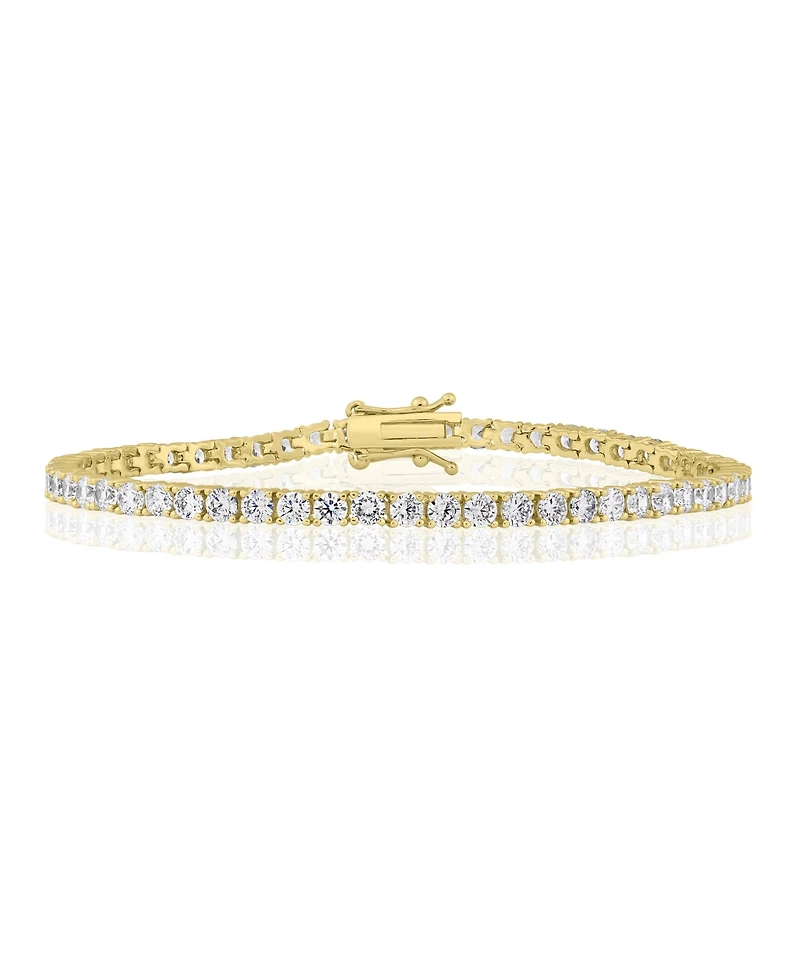 Simona Elegant Round 3mm Brilliant Cubic Zirconia Tennis Bracelet.