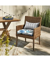 Gnuadz Outdoor Wicker Chair Cushions Patio Water Repellent Tufted Seat Ties Set Of 2
