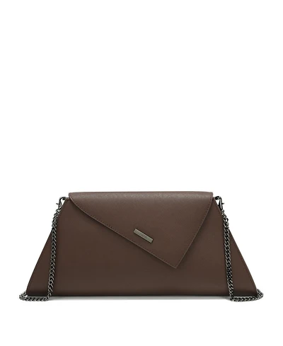 Susu Women's Saffiano Leather Envelope Clutch Purse Crossbody Shoulder Evening Bag Elegant Handbag with Chain Strap