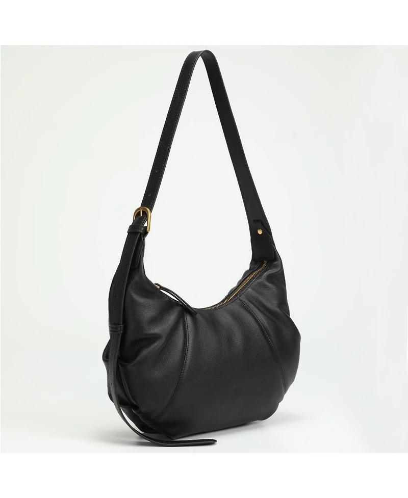 Susu Nova Leather Crescent Hobo Medium Shoulder Bag Slouchy Half-Moon Dumpling
