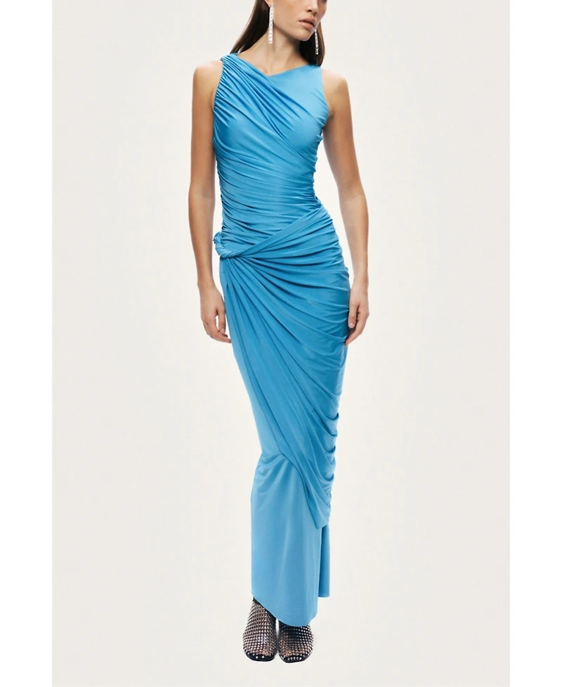 Nocturne Women's Draped Sleeveless Maxi Dress