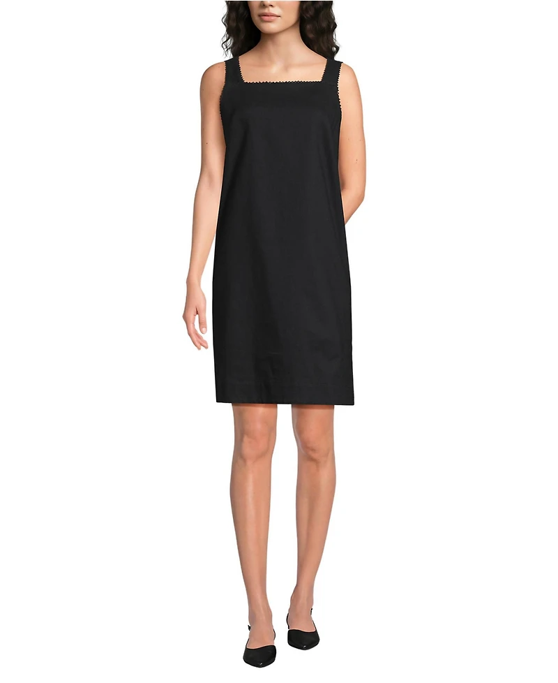 Lands' End Women's Linen Shift Above the Knee Dress