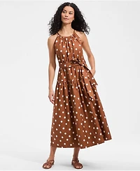 Lands' End Women's Poplin Halter Midi Dress