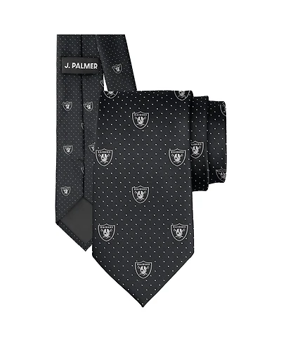 J. Palmer Men's Las Vegas Raiders Game Day Polka Dot Tie