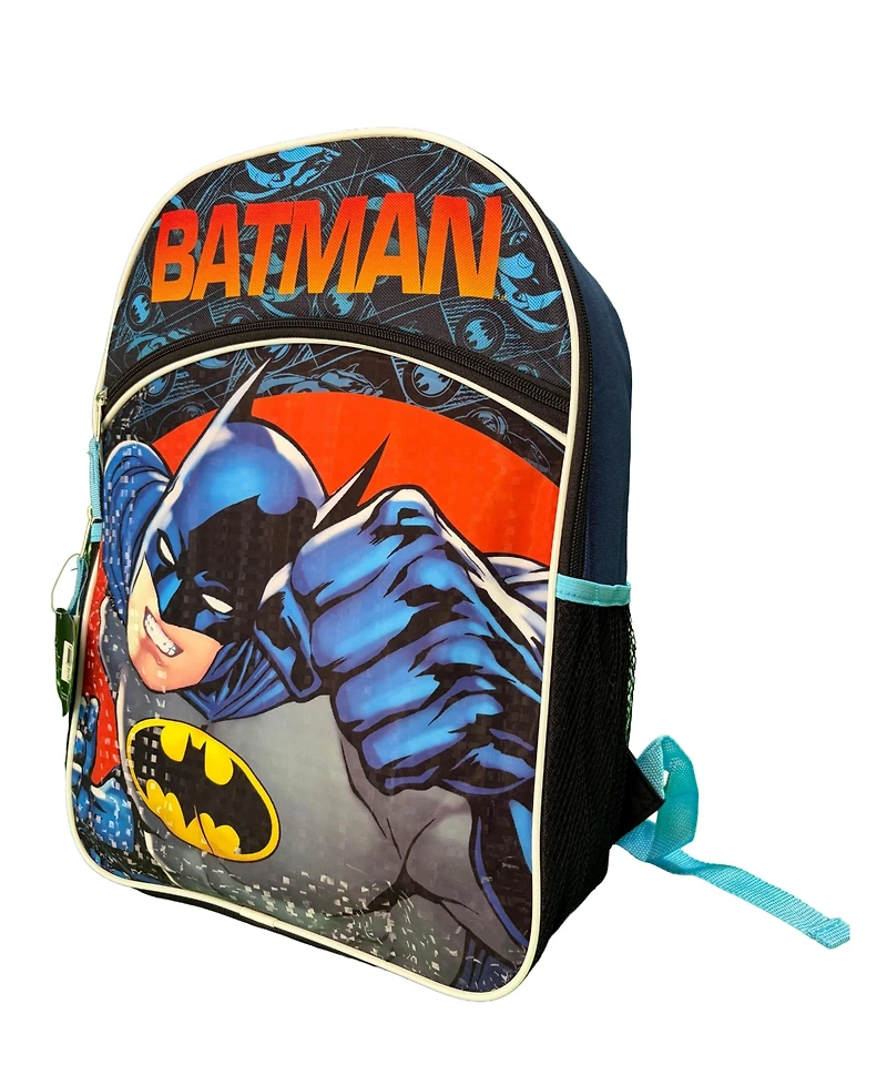 Batman Dc Comics 16" Backpack with Side Mesh Pockets and front pocket