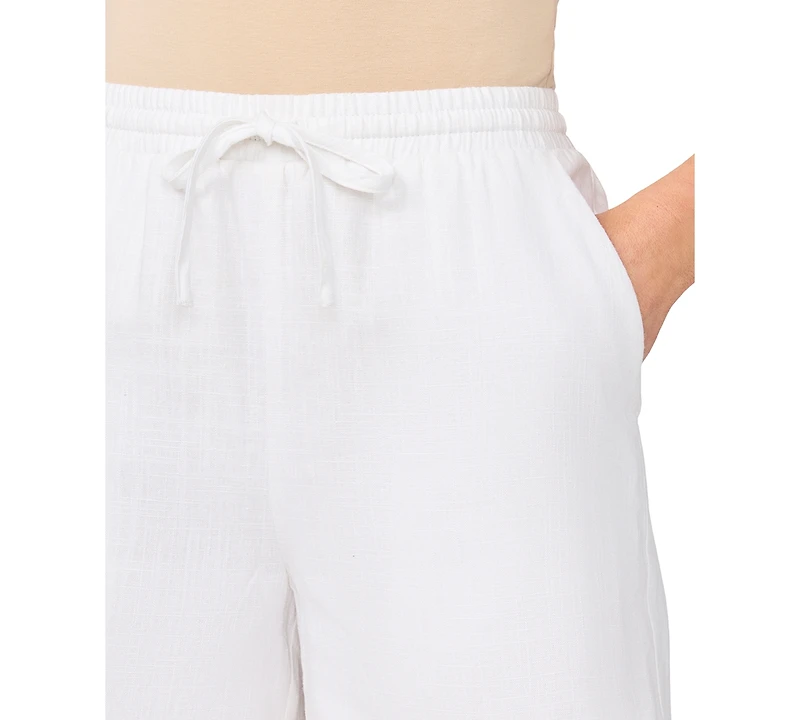 CeCe Women's Ruffle Hem Pull-On Shorts