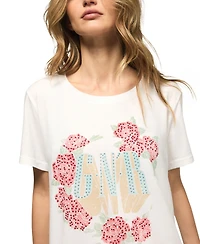 Lucky Brand Women's Guns N Roses Embellished Crewneck T-Shirt