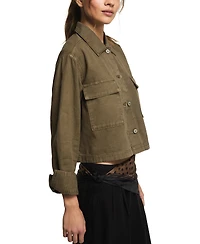 Lucky Brand Women's Collared Denim Utility Jacket