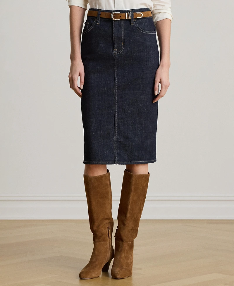 Lauren Ralph Denim Pencil Skirt