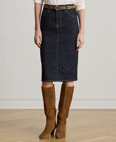 Lauren Ralph Denim Pencil Skirt