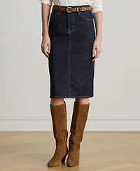 Lauren Ralph Denim Pencil Skirt