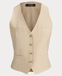 Lauren Ralph Women's Tweed V-Neck Sleeveless Vest