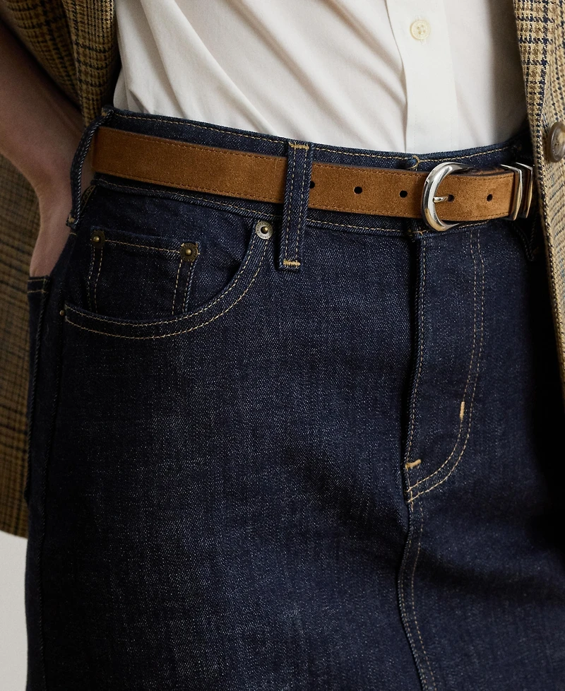 Lauren Ralph Denim Pencil Skirt