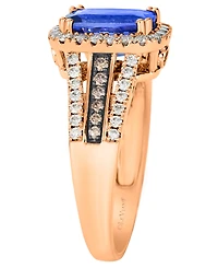 Le Vian Blueberry Tanzanite (1-7/8 ct. t.w.), Nude Diamond (1/2 ct. t.w.) & Chocolate Diamond (1/10 ct. t.w.) Ring in 14k Strawberry Gold