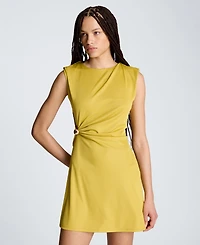 Kenneth Cole Women's Crewneck Waist Drape Mini Dress