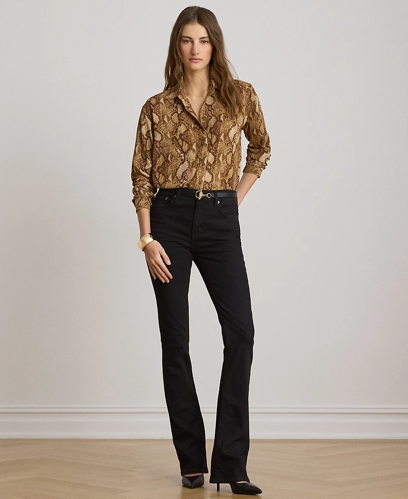 Lauren Ralph Petite Relaxed Button-Front Shirt