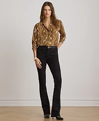Lauren Ralph Petite Relaxed Button-Front Shirt