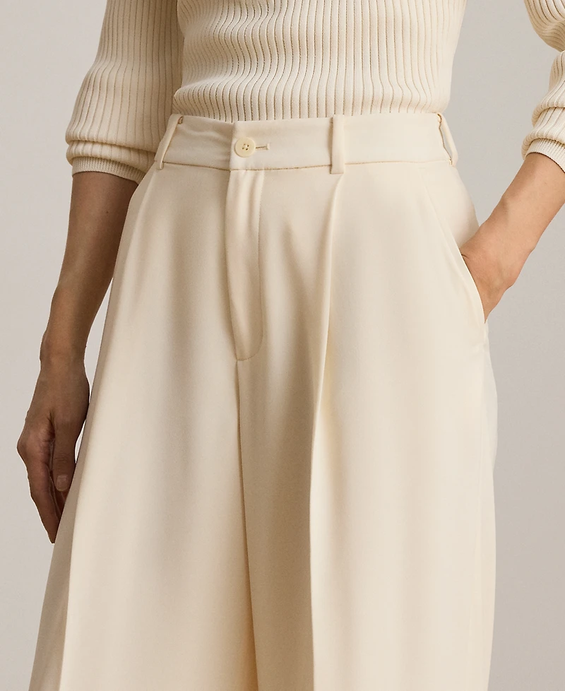 Lauren Ralph Petite High-Rise Wide-Leg Dress Pants